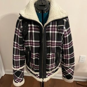 Harley Davidson Plaid Sherpa Jacket- M